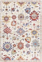 Dynamic Rugs FALCON 6800-999 Ivory and Grey and Blue and Red and Gold